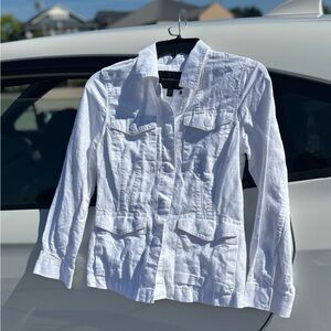 Banana Republic White Linen Jacket XXS